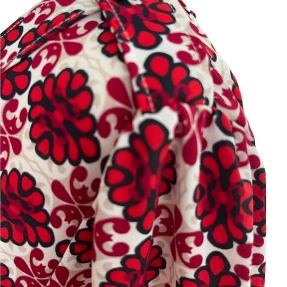 LOFT floral long sleeved blouse with bottom ties, size S - Picture 6 of 8